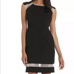 Catherine Malandrino dress classic cocktail party contrast career 8 M wedding